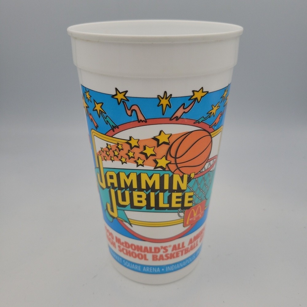 Vintage 1990 McDonalds All American Basketball Game Cup Jammin Jubilee